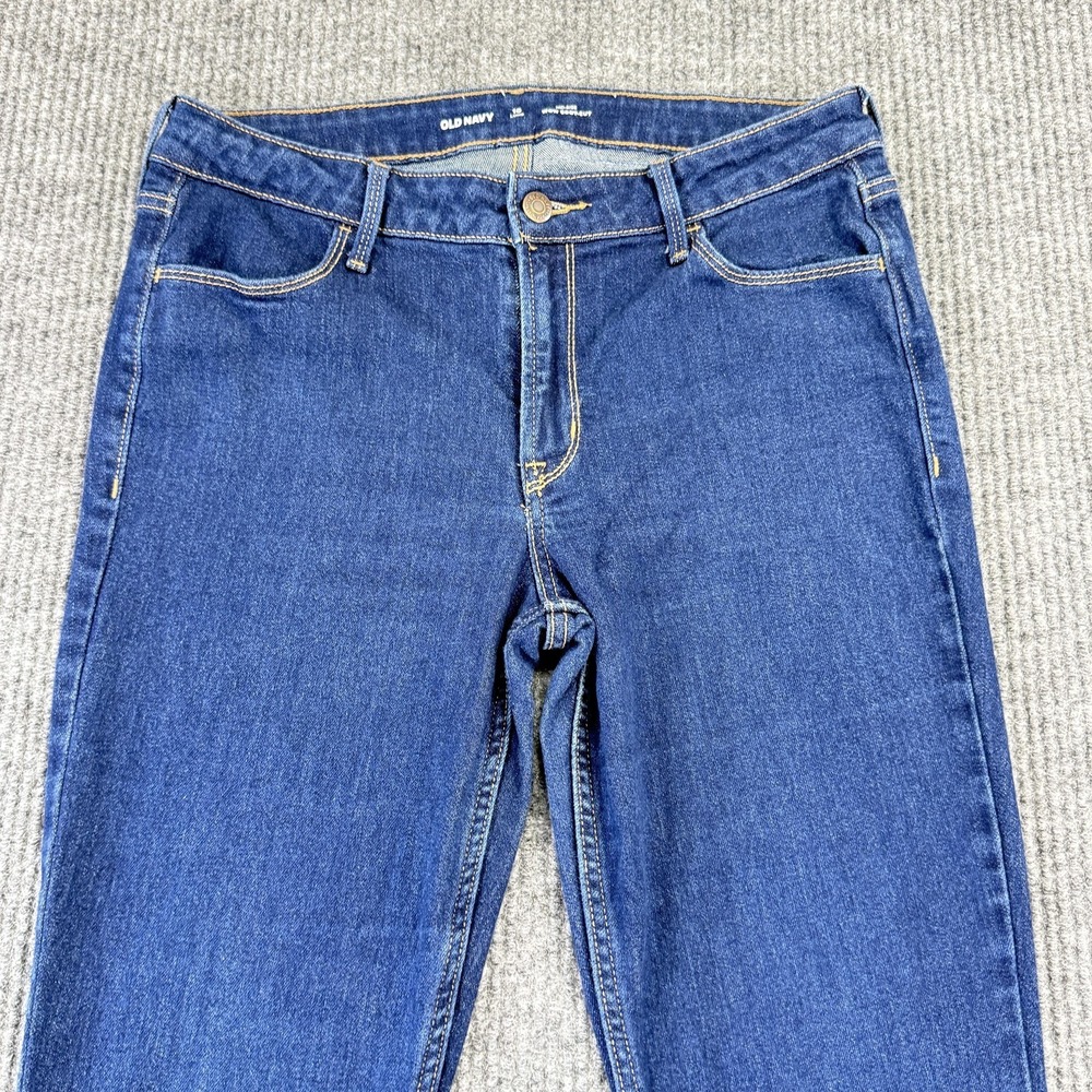 Old Navy Wow Bootcut Jeans Womens 10 Long Blue Medium Mid Rise Stretch Denim - Picture 2 of 12